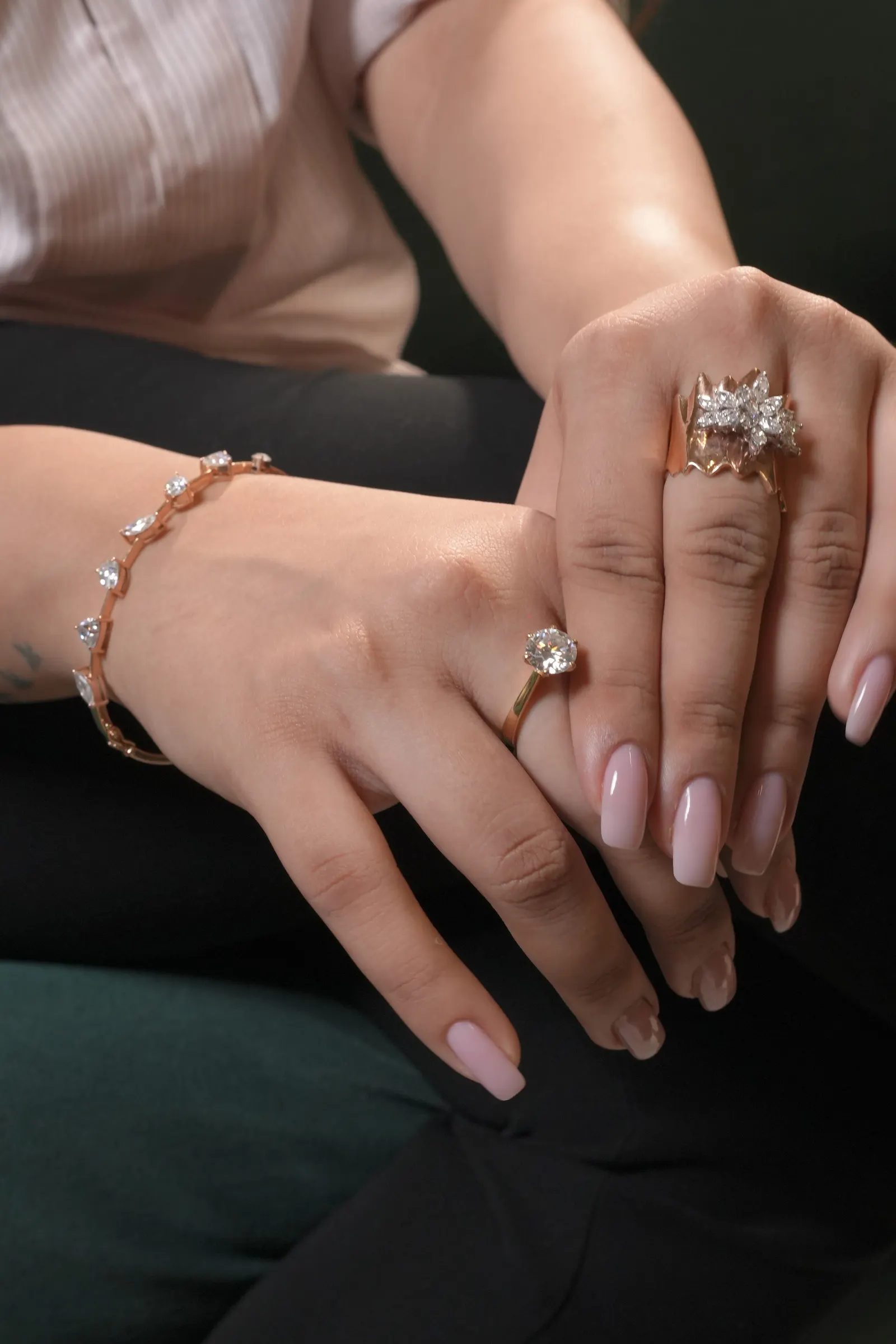 Everyday rings: Diamonds, gold